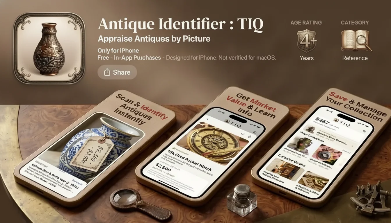 Antique Identifier : TIQ — appraise antiques by picture on iPhone