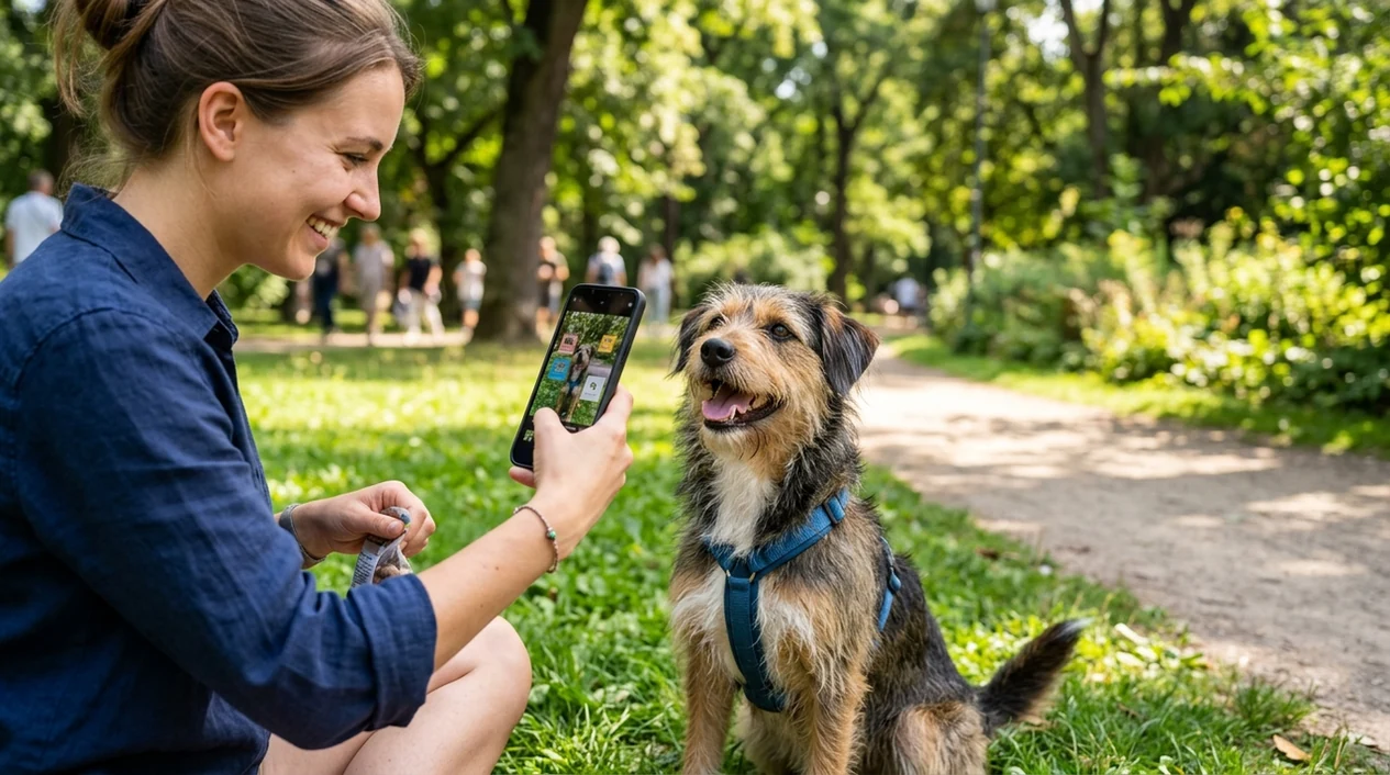 App that identifies dog breeds scanning a mixed-breed dog
