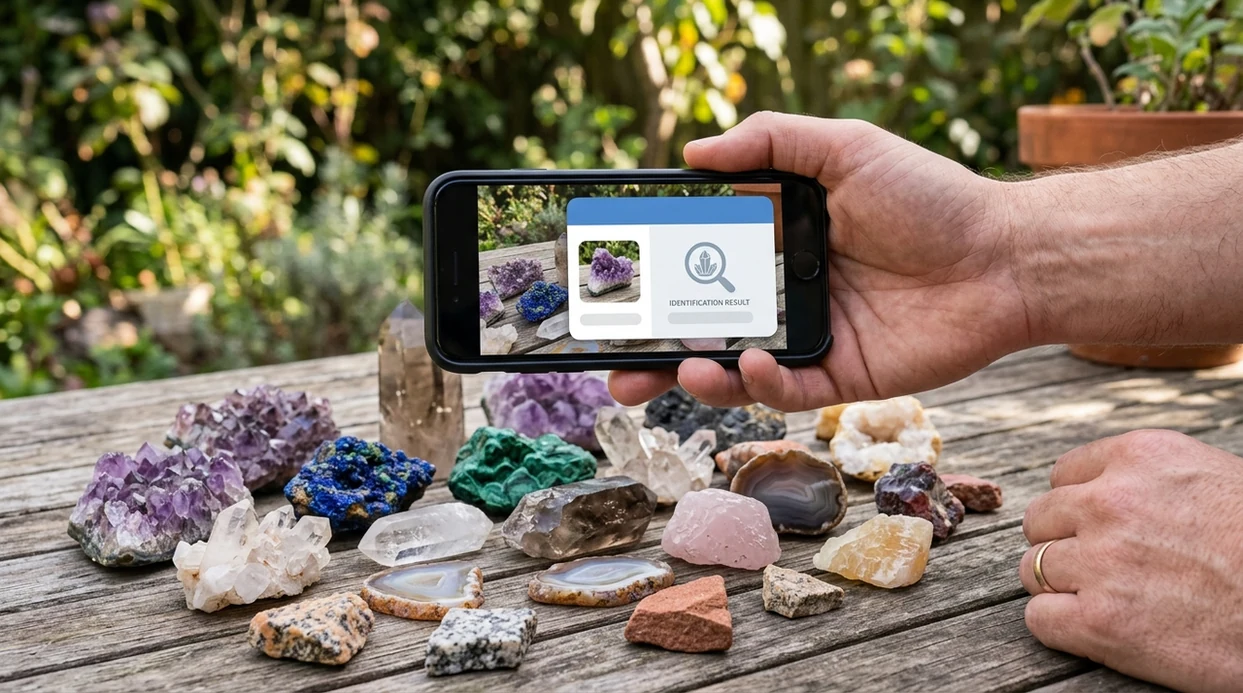 App that identifies rocks scanning crystals and minerals from a phone photo