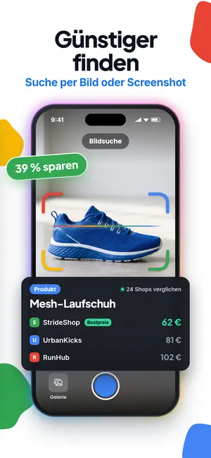 Lens AI App-Ansicht: Günstiger finden