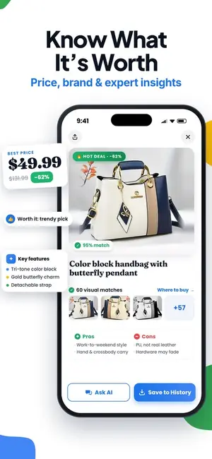 Lens AI app screen: Know what it's worth