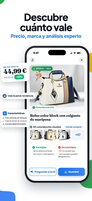 Pantalla de la app Lens AI: Descubre cuánto vale
