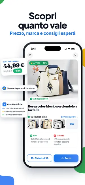 Schermata dell'app Lens AI: Scopri quanto vale