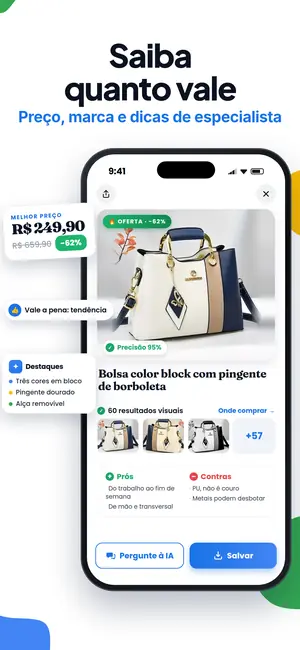 Tela do app Lens AI: Descubra quanto vale