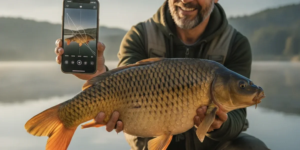 Fischerkennung App bestimmt einen Fisch anhand eines Fotos
