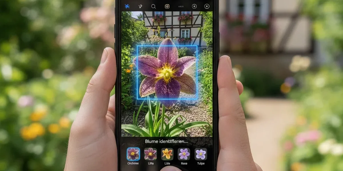 Blumen erkennen mit einem Foto auf dem Smartphone