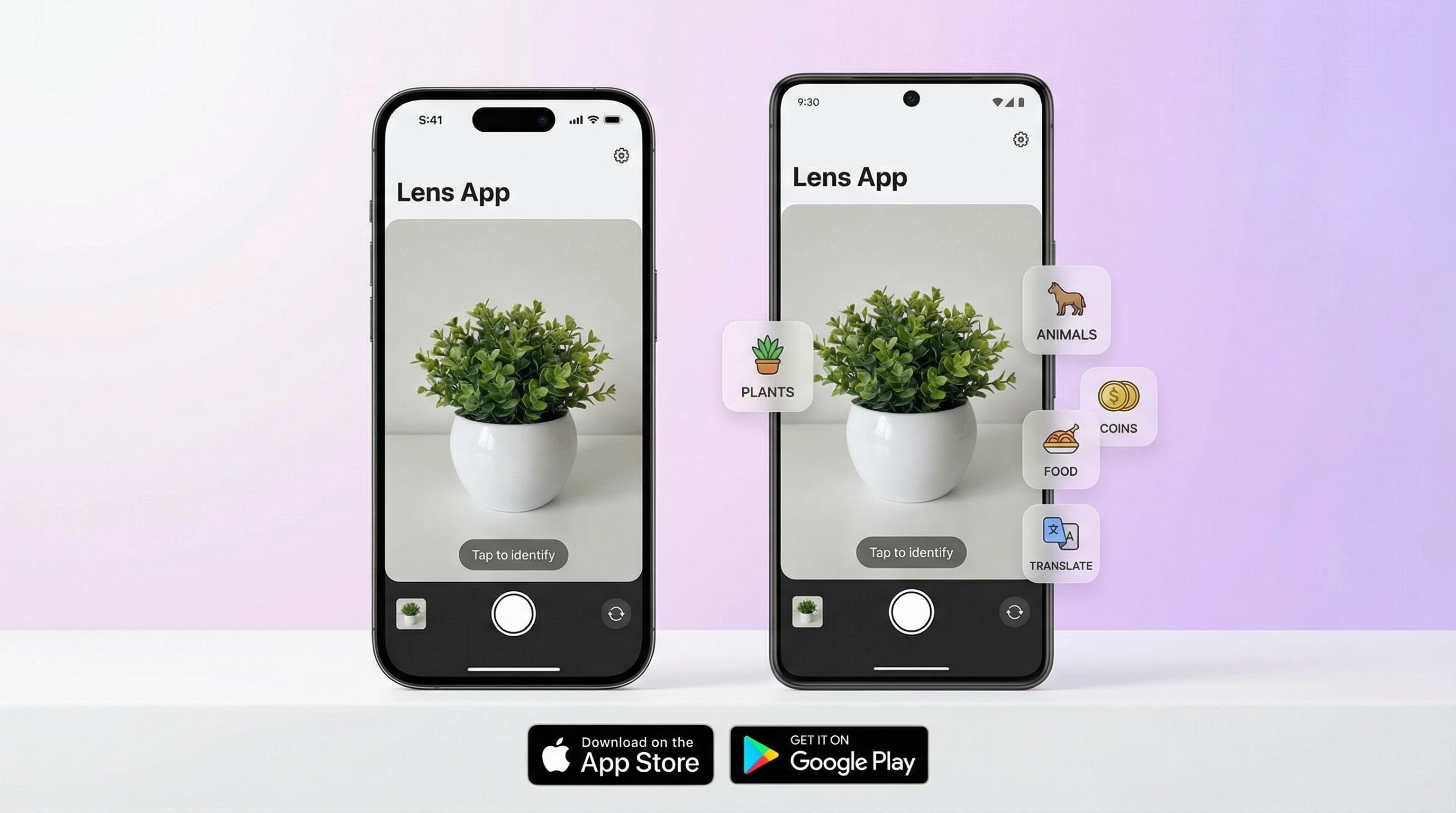 Download Lens App free on iOS and Android with AI image identification for plants, animals, coins, food, and more