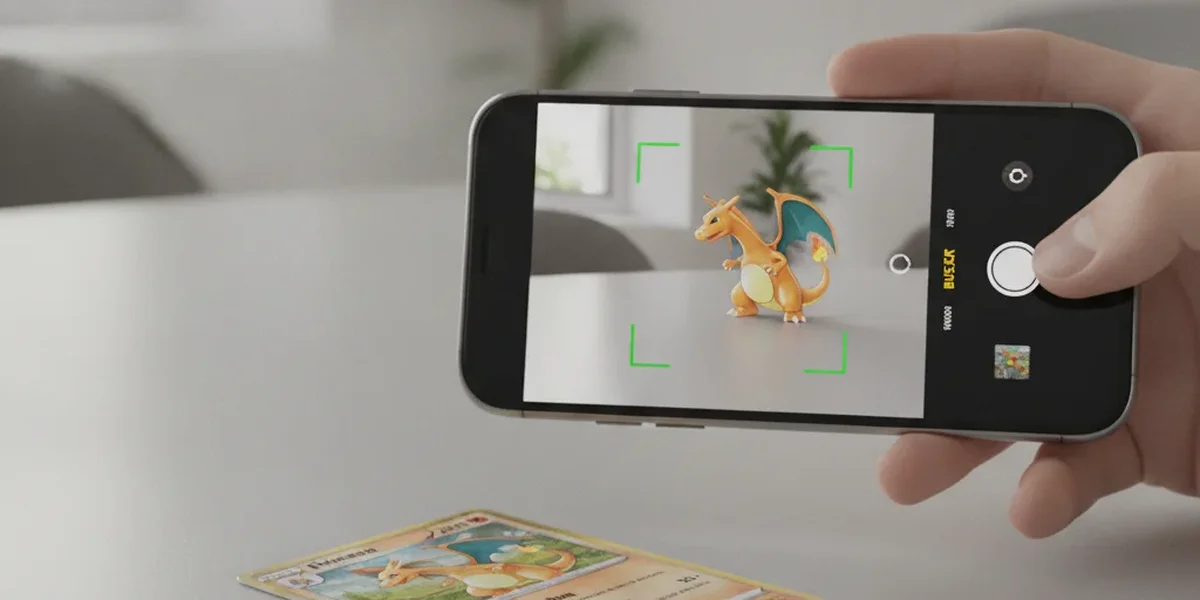 Escaneo con teléfono para consultar el precio de cartas Pokémon