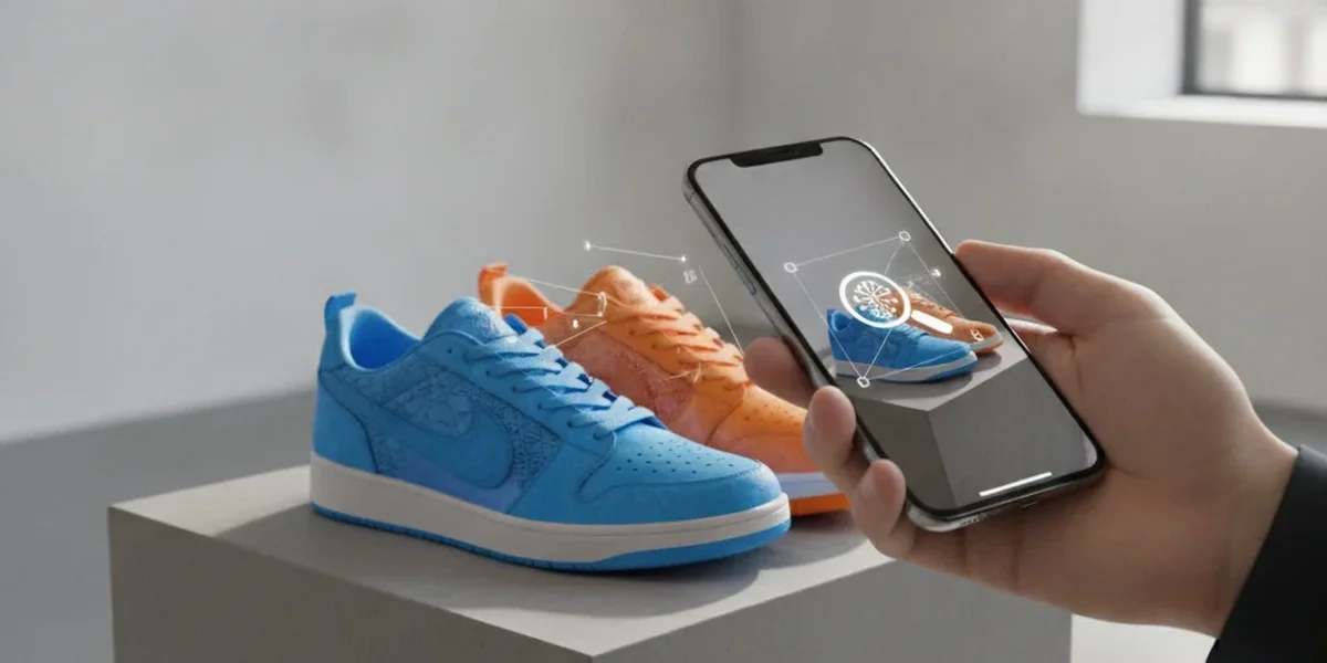 Buscar tenis por foto con un teléfono para identificar marca y modelo