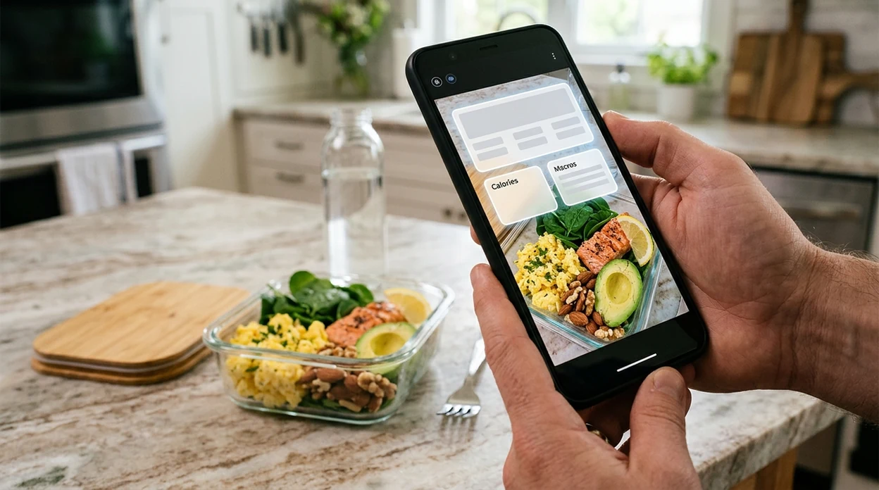Keto meal photo scan showing ingredients and nutrition clues