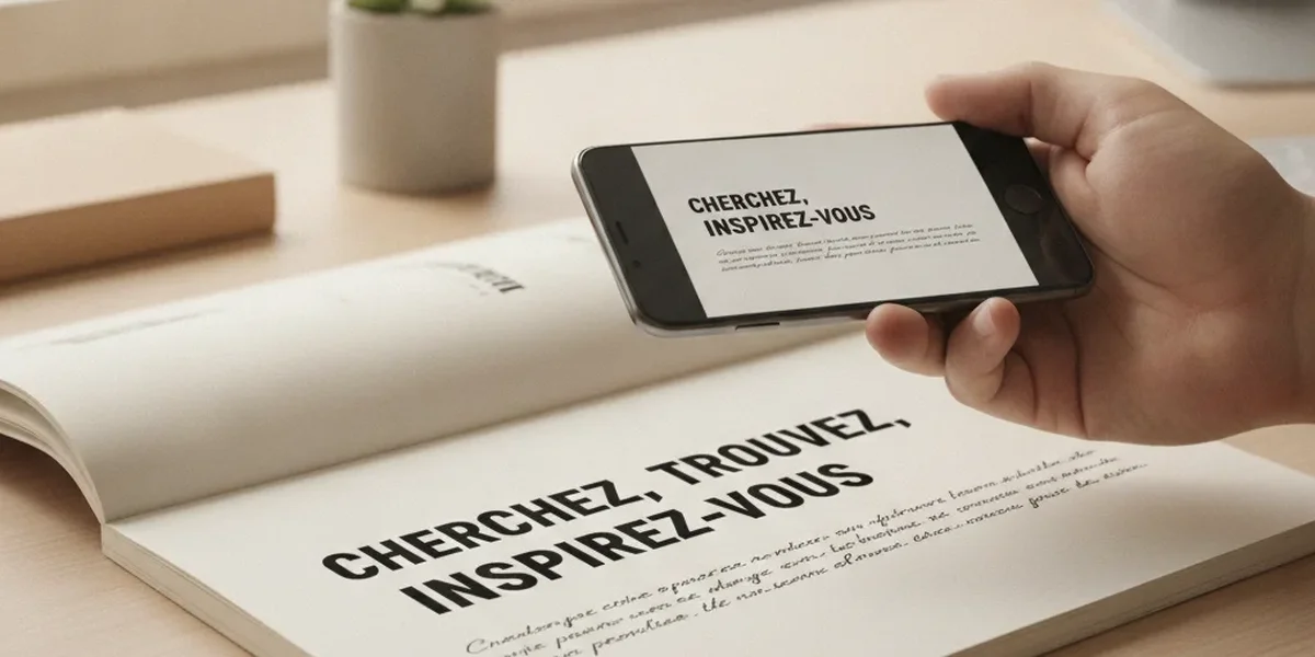 Font style identifier analysant une police photographiée avec un smartphone