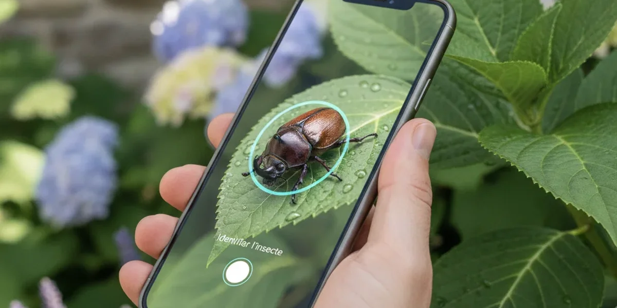 Quel est cet insecte photographié avec un smartphone dans un jardin