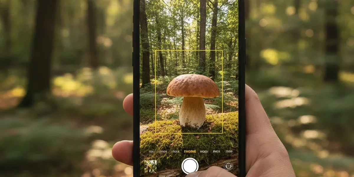 Reconnaître champignon comestible avec une photo prise sur smartphone
