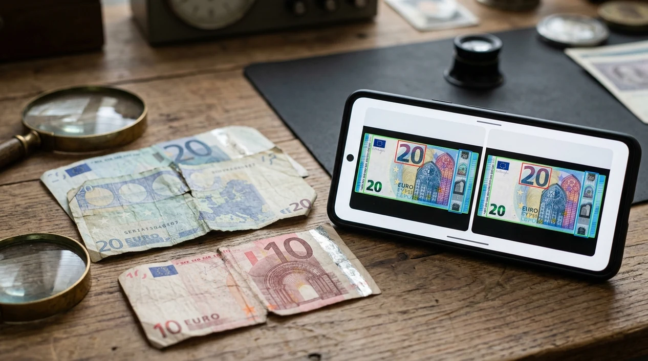 damaged currency scan showing visual banknote clues