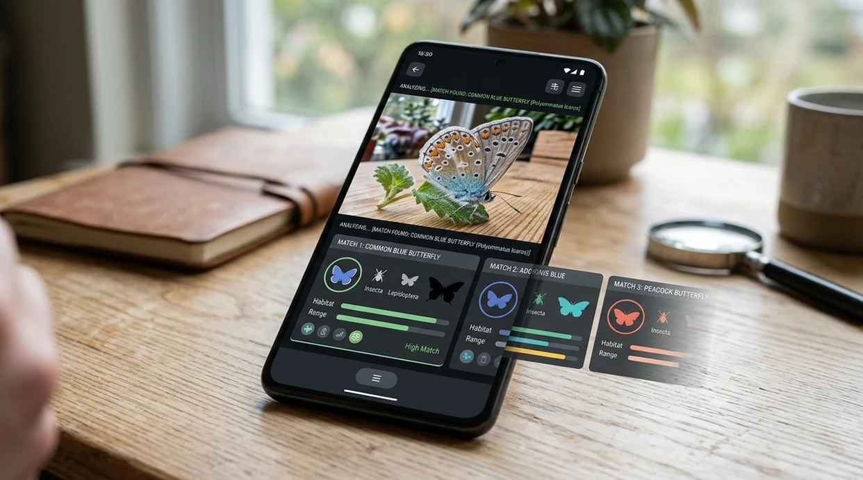 AI tool used to identify from cropped photo on a phone