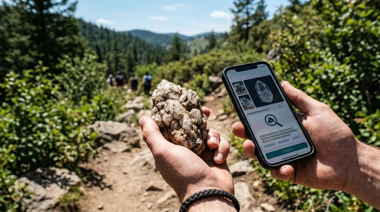 Is rock identifier accurate for a clear outdoor stone photo