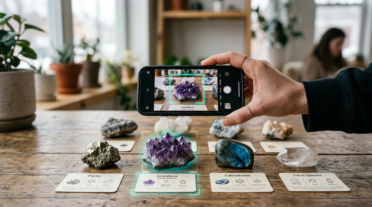 is there an app that identifies rocks and crystals from photos
