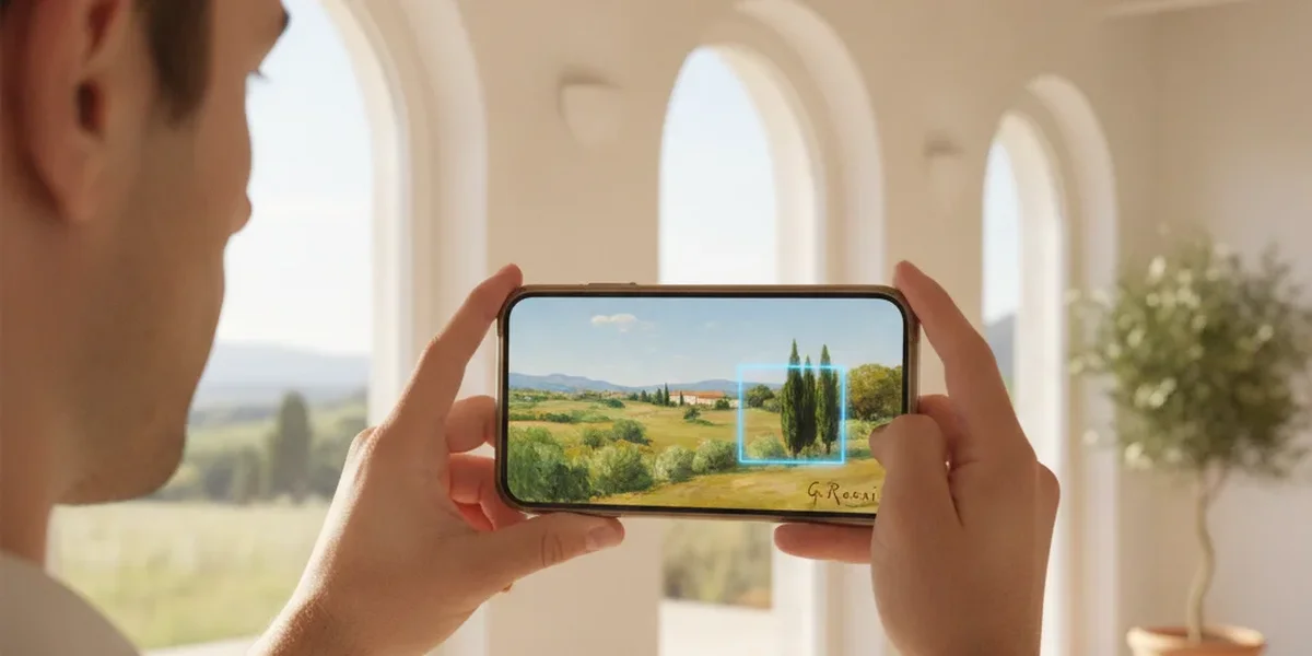 Valutare quadri fotografando un dipinto con lo smartphone