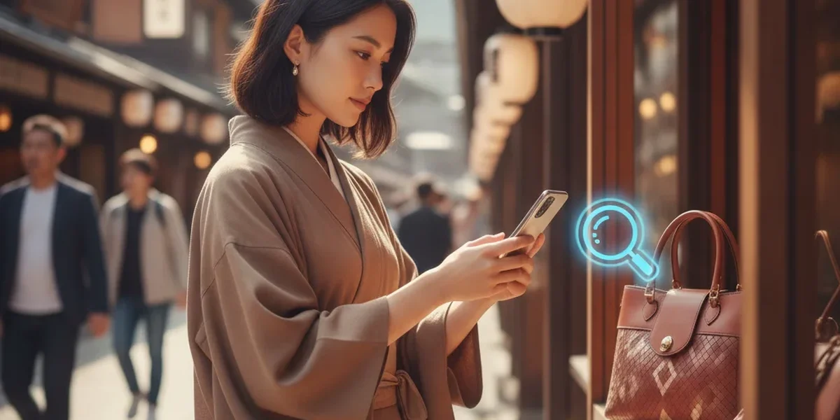 スマートフォンの写真から商品を探す画像検索画面