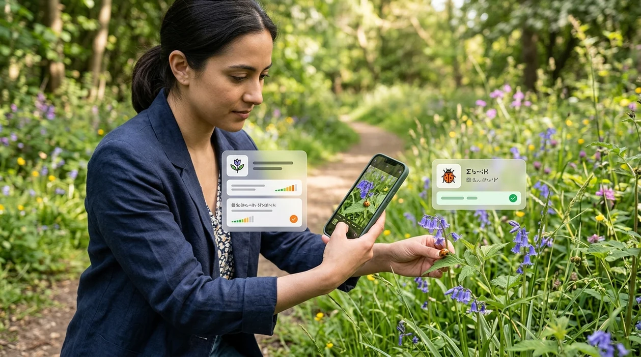 lens app vs seek by inaturalist comparison on a plant photo