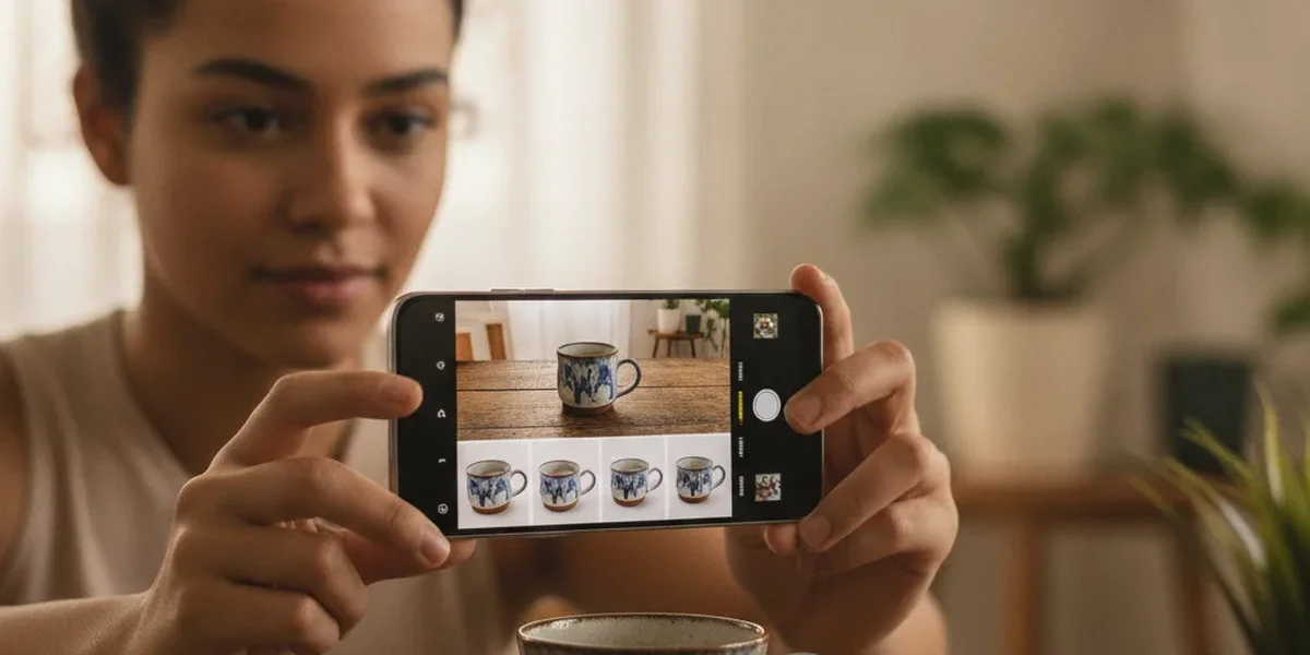 Busca reversa de imagem feita pelo celular para encontrar fotos semelhantes