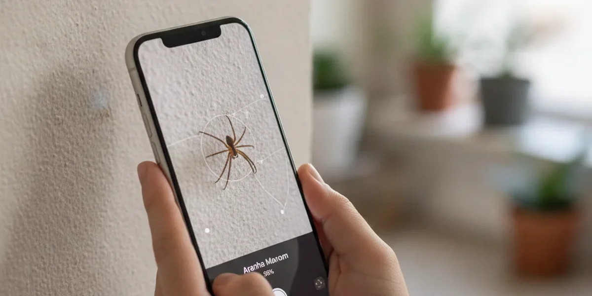 Aranha marrom como identificar por uma foto no celular
