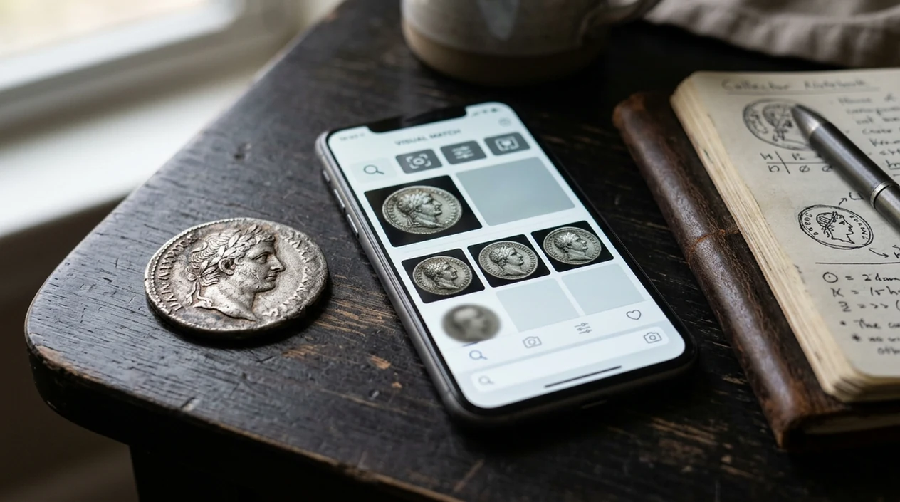 Old coin photo scan showing a likely visual match