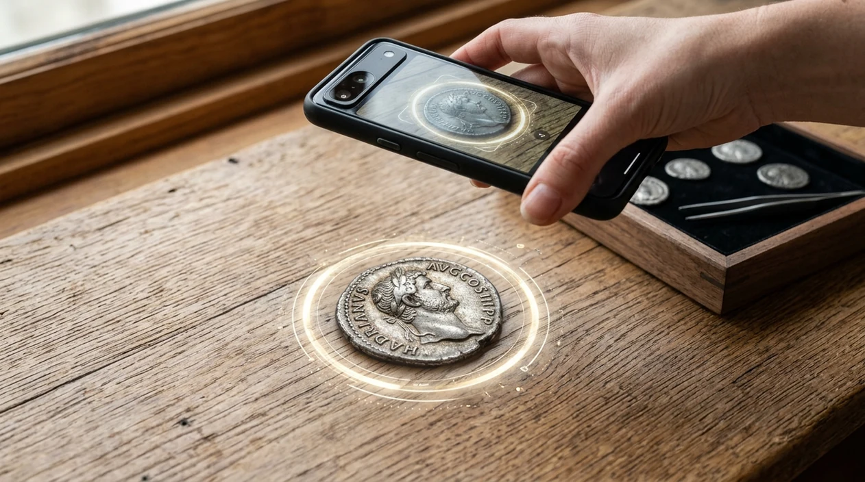 Phone scan coin to identify an old silver coin